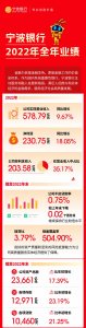 银行股“优等生”宁波银行年报出炉，净利同比增18.05%